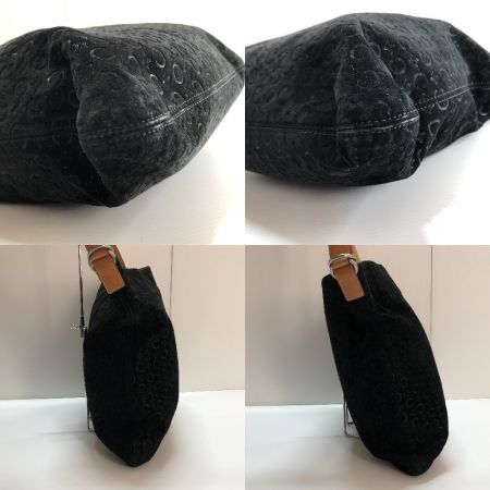  CELINE セリーヌ ショルダーバッグ　マカダム　スエード ブラック