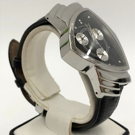  HAMILTON ハミルトン クロノグラフ  腕時計 ステンレススチール レザー ブラック H244121