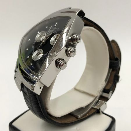  HAMILTON ハミルトン クロノグラフ  腕時計 ステンレススチール レザー ブラック H244121