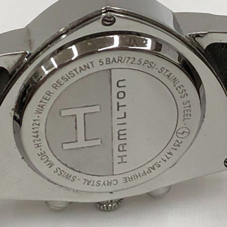  HAMILTON ハミルトン クロノグラフ  腕時計 ステンレススチール レザー ブラック H244121