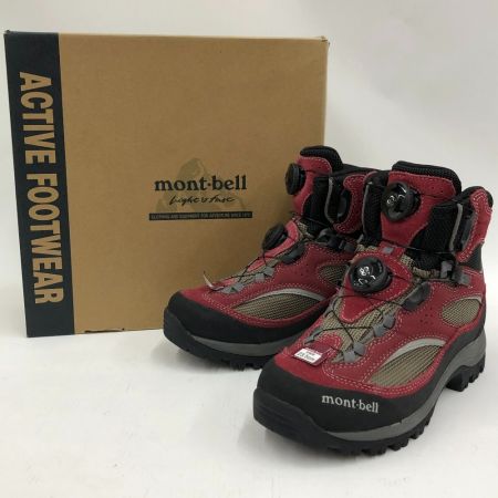  mont･bell モンベル レディース　ダイヤル式登山靴　トレッキング　size23.5cm 1129322 ガーネット