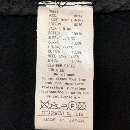  ATTACHMENT アタッチメント ショートダッフルコート SIZE 1 ブラック