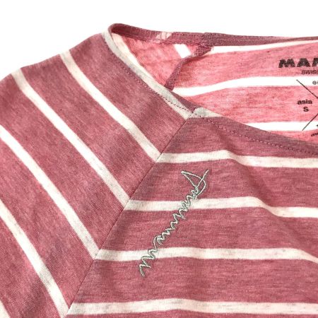  MAMMUT マムート 長袖Tシャツ wall Longsleeve Women アジアサイズS 1041-06231 ローズ x ホワイト