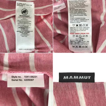  MAMMUT マムート 長袖Tシャツ wall Longsleeve Women アジアサイズS 1041-06231 ローズ x ホワイト
