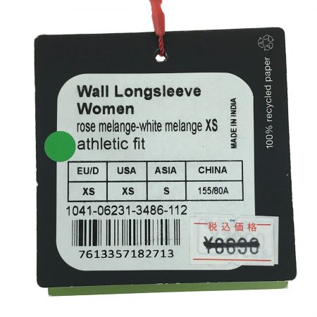  MAMMUT マムート 長袖Tシャツ wall Longsleeve Women アジアサイズS 1041-06231 ローズ x ホワイト