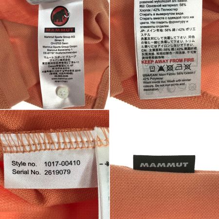  MAMMUT マムート 半袖ポロシャツ MATRIX Polo Shirt Women アジアサイズM 1017-00410 オレンジ