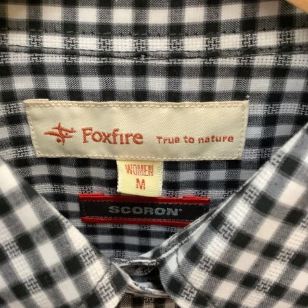  Foxfire フォックスファイヤー  レディース 長袖シャツ SCパナマギンガムカシュクール SIZE M  82-12817-025-03 ブラック×ホワイト