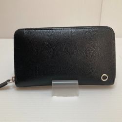 □□ BVLGARI ブルガリ ラウンドファスナー長財布 284230 ブラック Cランク