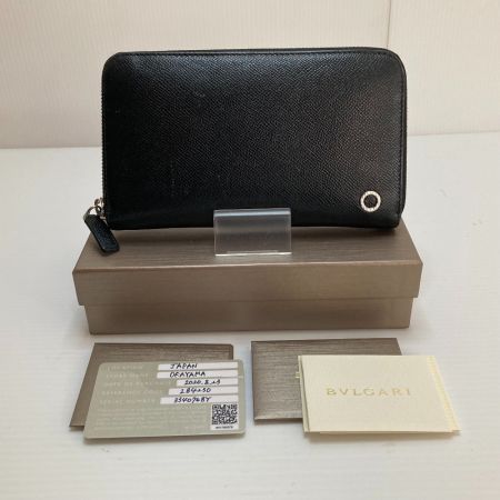  BVLGARI ブルガリ ラウンドファスナー長財布 284230 ブラック
