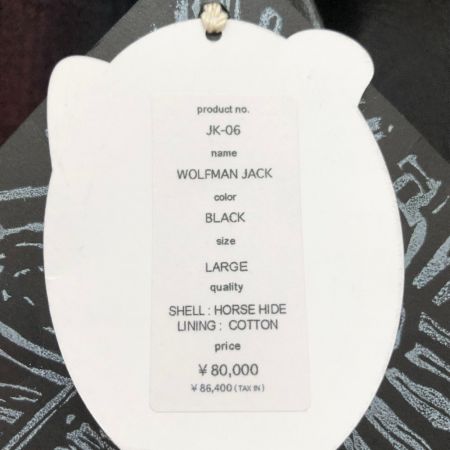  G&F WORKERS メンズ衣料 ジャケットWOLFMAN JACK　 SIZE L ダメージ加工 JK-06 ブラック