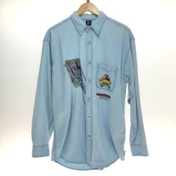 □□ WARNER BROS STUDIO STORE デニムシャツ Mサイズ ライトブルー Bランク