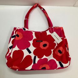 □□ Marimekko マリメッコ トートバッグ　PAPAVER PIENI UNIKKO LAUKUT CONT 033152-001 Aランク