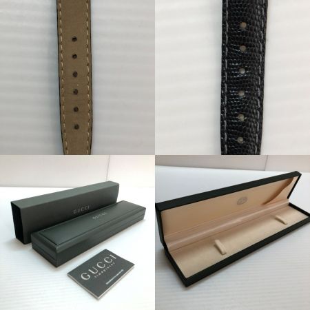  GUCCI グッチ 腕時計  クォーツ  レザー ブラック ホースビット 6300L