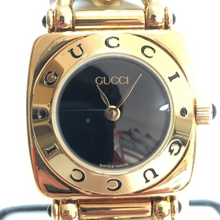  GUCCI グッチ 腕時計  クォーツ  レザー ブラック ホースビット 6300L