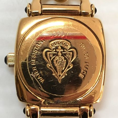  GUCCI グッチ 腕時計  クォーツ  レザー ブラック ホースビット 6300L