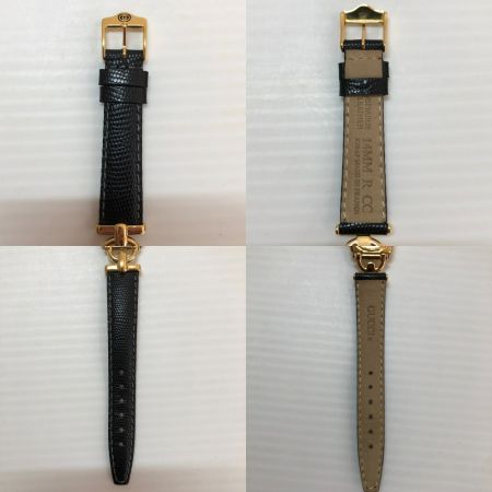  GUCCI グッチ 腕時計  クォーツ  レザー ブラック ホースビット 6300L