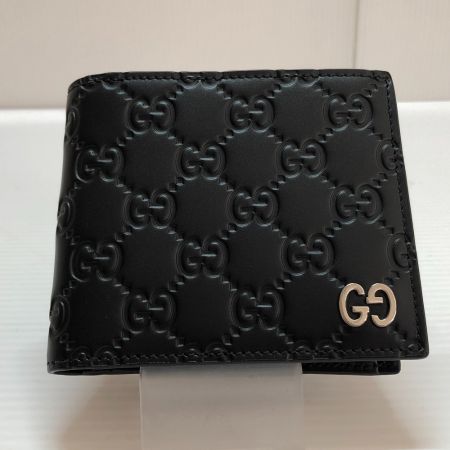  GUCCI グッチ 2つ折り財布　シグネチャー  473922 ブラック