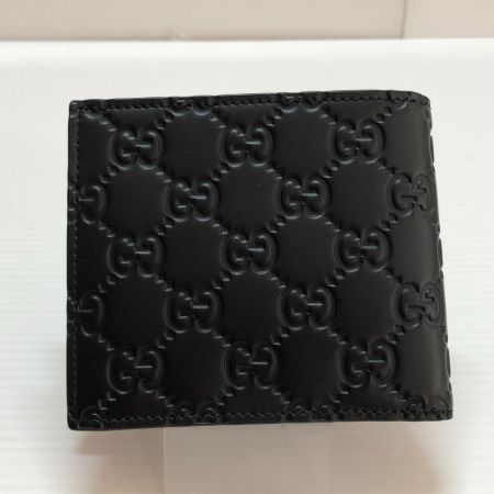  GUCCI グッチ 2つ折り財布　シグネチャー  473922 ブラック