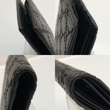  GUCCI グッチ 2つ折り財布　シグネチャー  473922 ブラック