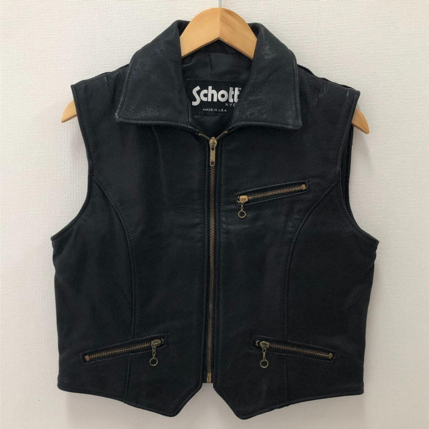 中古】 90s Schott メンズ ベストSIZE M 243VW ブラック Bランク｜総合