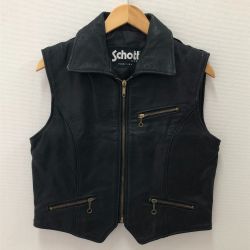 □□ 90s Schott メンズ ベストSIZE M 243VW ブラック Bランク