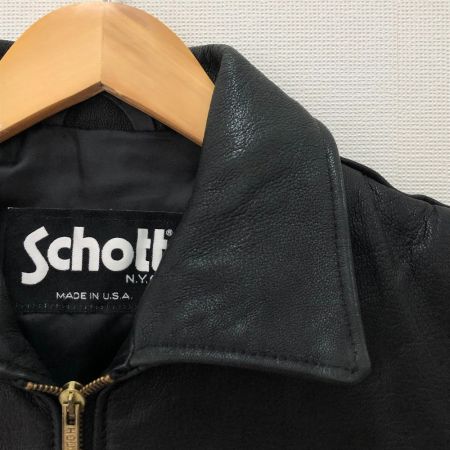 90s Schott メンズ ベストSIZE M 243VW ブラック