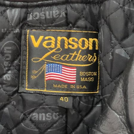  VANSON バンソン メンズジャケット C2　サイズ40 ブラック