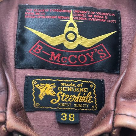  B-McCOYS レザージャケット サイズ38 ブラウン