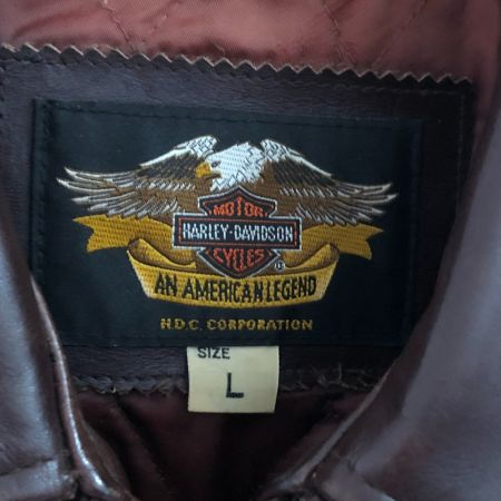  HARLEY-DAVIDSON ハーレーダビッドソン 90s　メンズ ジャケット　SIZE L  40181 ブラウン