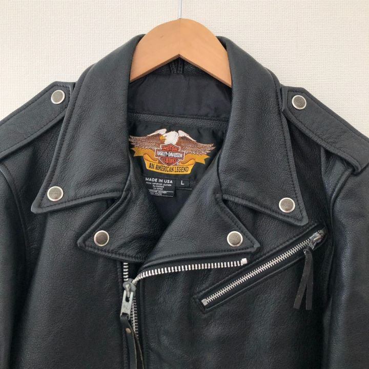 HARLEY-DAVIDSON ハーレーダビッドソン メンズ ダブルライダースジャケット SIZE L ブラック｜中古｜なんでもリサイクルビッグバン