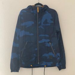 □□ COACH コーチ カモフラ柄 ジップアップパーカー F26812 ネイビー Bランク