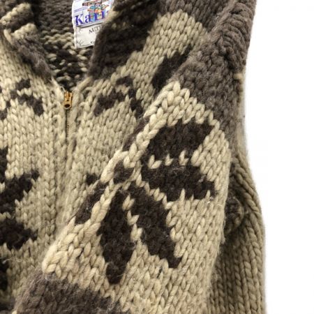  Kanata メンズ カーディガン ジップカウチンニット SIZE 不明 ブラウン