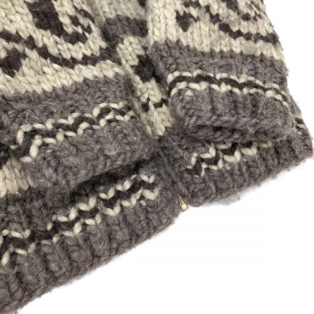  Kanata メンズ カーディガン ジップカウチンニット SIZE 不明 ブラウン