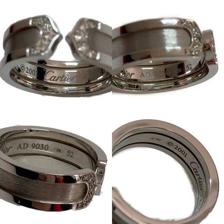  Cartier カルティエ リング　 C2リング 10Pダイヤ  B40442 K18WG　12号