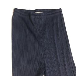 □□ PLEATS PLEASE レディースプリーツパンツ PP04-JF609 ネイビー Bランク
