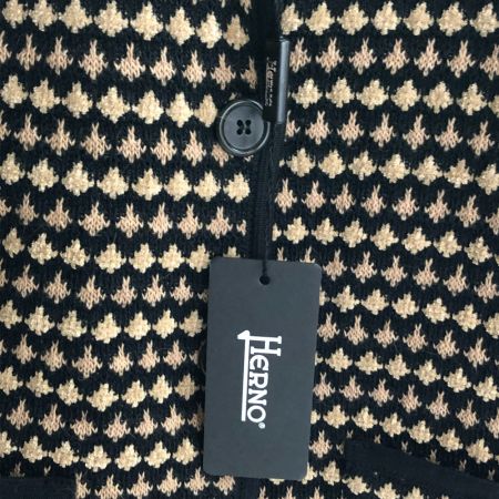  HERNO レディースニットカーディガン　サイズ40(S) キャメル×ブラック