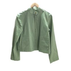 □□ HERNO レディースジャケット ストライプ 42(M) 黄緑 Bランク