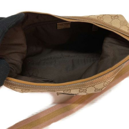  GUCCI グッチ GGキャンバス ショルダーバッグ 181092 ゴールド x ベージュ