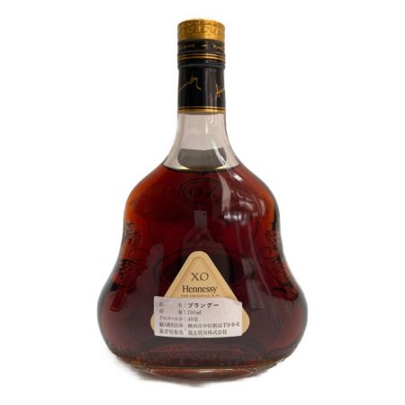  Hennessy ヘネシー XO 金キャップ クリアボトル  未開栓
