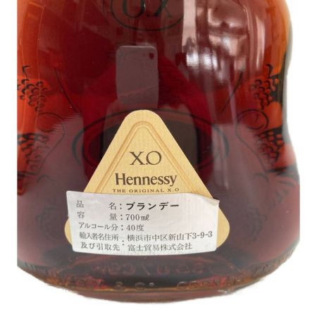  Hennessy ヘネシー XO 金キャップ クリアボトル  未開栓