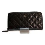 CHANEL シャネル マドモアゼルライン T12338 ブラック 2つ折り財布 レザー レディース メンズ シルバー金具 CHANEL（シャネル） マドモアゼルライン T12338 ブラック 2つ折り財布