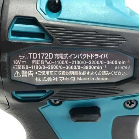 MAKITA マキタ 電動工具 インパクトドライバー　TD172DRGX TD172DRGX
