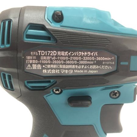  MAKITA マキタ 電動工具 インパクトドライバー　18V TD172DRGX