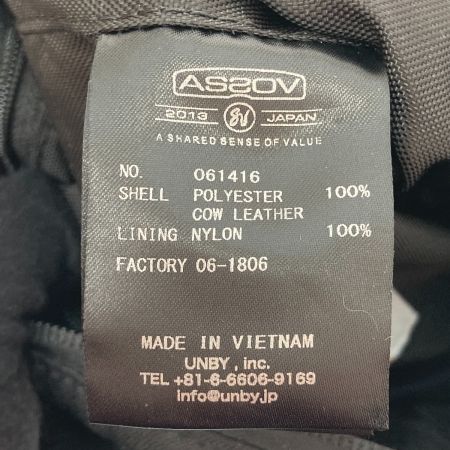  ASSOV ショルダーバッグ　2013 JAPAN ブラック