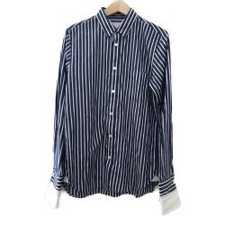 □□ sacai メンズ衣料 シャツ サイズ1　ストライプ 21-02585M スカイブルー Bランク
