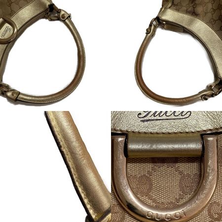 GUCCI グッチ GGキャンバス ワンショルダー 190525 ゴールド