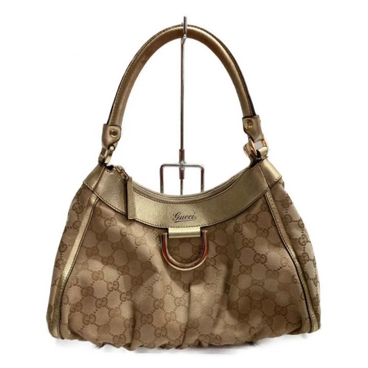 GUCCI グッチ GGキャンバス ワンショルダー 190525 ゴールド - 中古