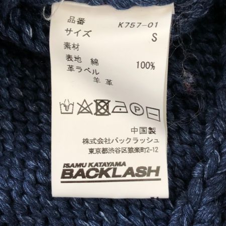  BACKLASH メンズ ニット  SIZE S  K757-01 ネイビー