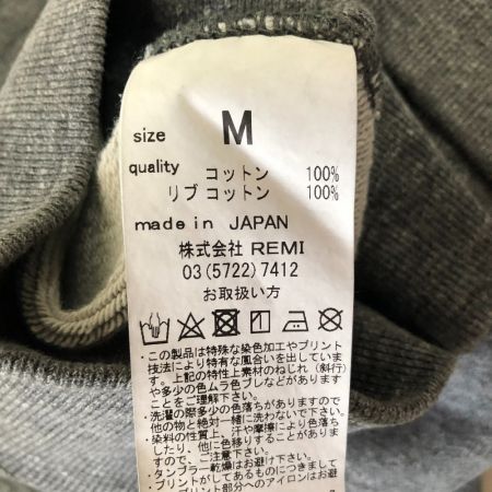 REMI RELIEF レミレリーフ メンズ衣料 スウェット　グレー ブランド SIZE M グレー