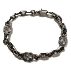 □□ GUCCI グッチ インターロッキングG　ブレスレット　シルバー Bランク